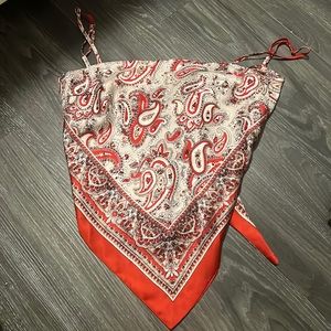 Handkerchief tie paisley top